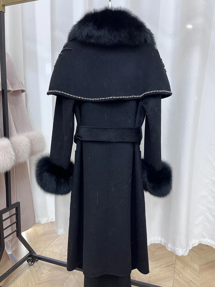 2024 New Fashion Women Ladies Natural Real Fox Fur Collar Cuff