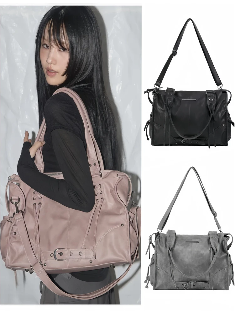 

FANCY CLUB Большая сумка-тоут в стиле ретро, женская сумка через плечо, модная корейская сумка Sle Square Ape