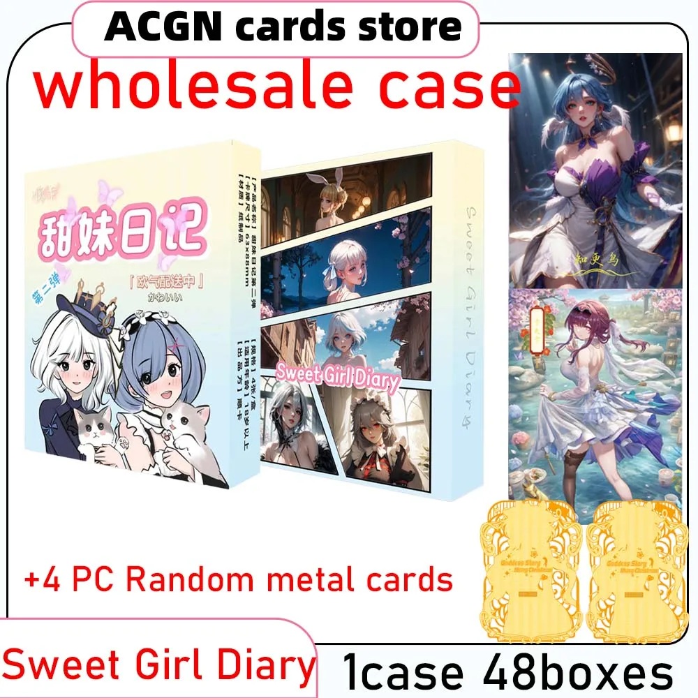 2024 Newest Goddess Story Sweet Girl Diary Collection Card Sexy Card Party Games CCG TCG Booster Box Doujin Toys and Hobby Gifts