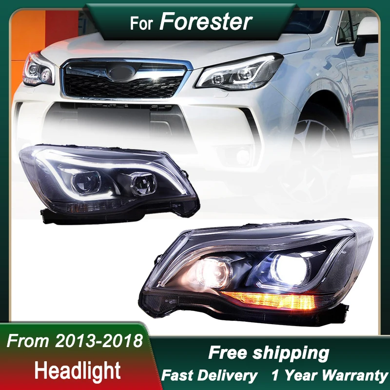 

Car Led Headlights for subaru Forester 2013-2018 new style LED DRL Dynamic Signal Head Lamp Bi Xenon Beam Headlamp Accembly