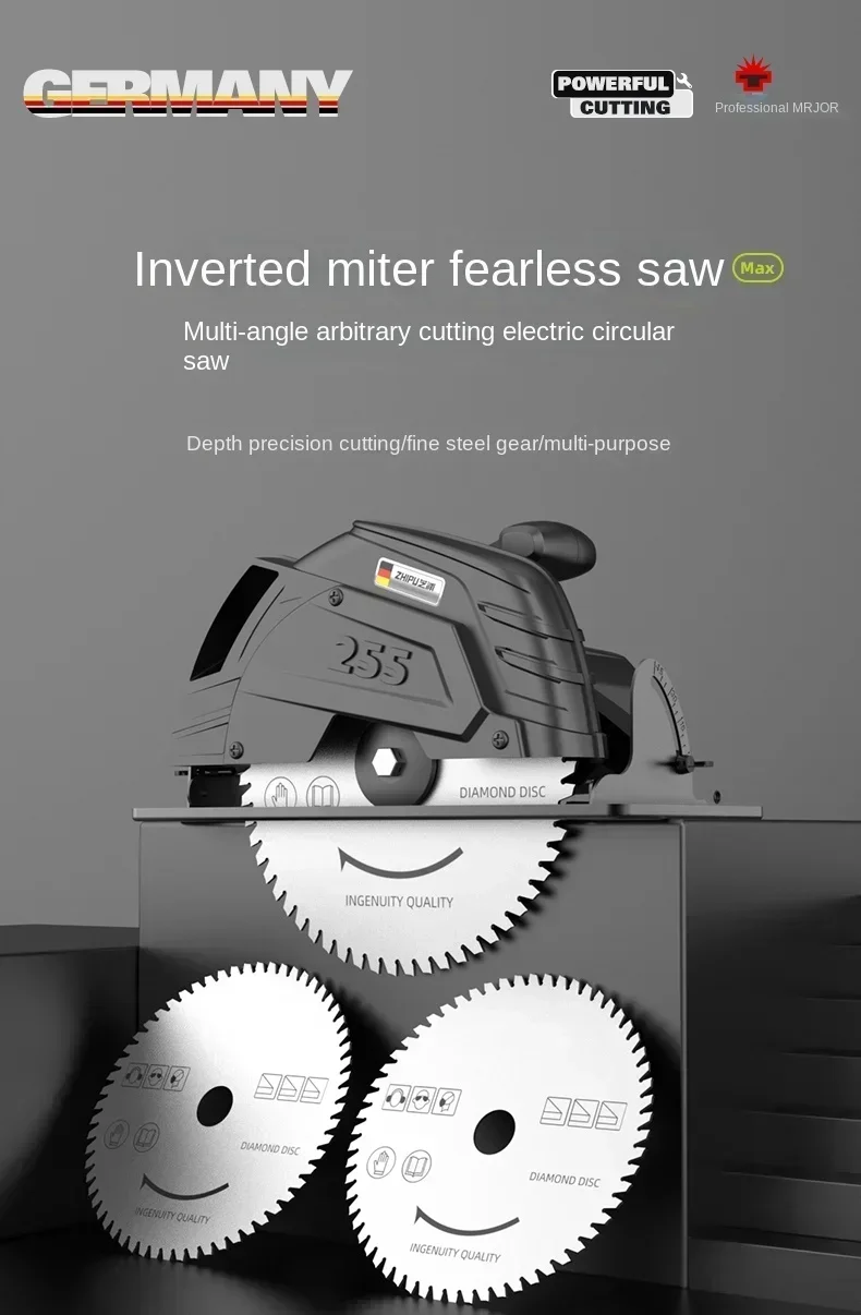 German Schiller Electric Saw - Circular Saw with 7/9/10-Inch Blade and Multi-function for Household Woodworking
