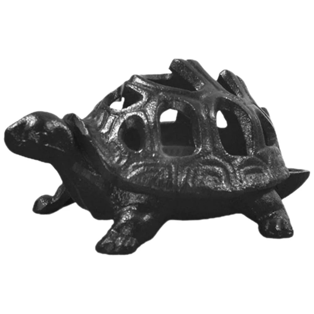 

Cast Iron Turtle Candlestick Holder Retro Creative Decorative Stand Base Vintage Spell Holders Desktop Tabletop