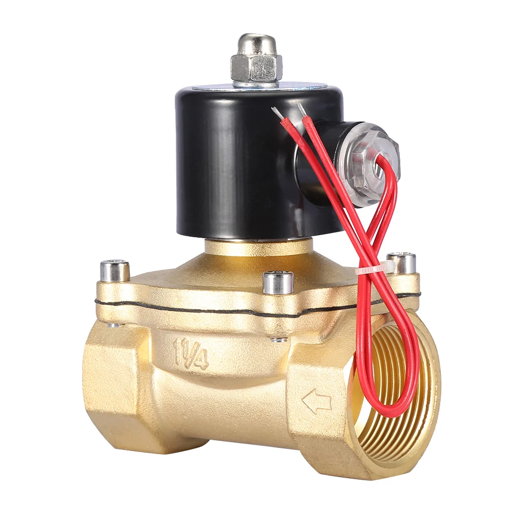 DN32 Normally Closed 2 Position 2 Way Electromagnetic Solenoid Valve AC 220V 1-1/4