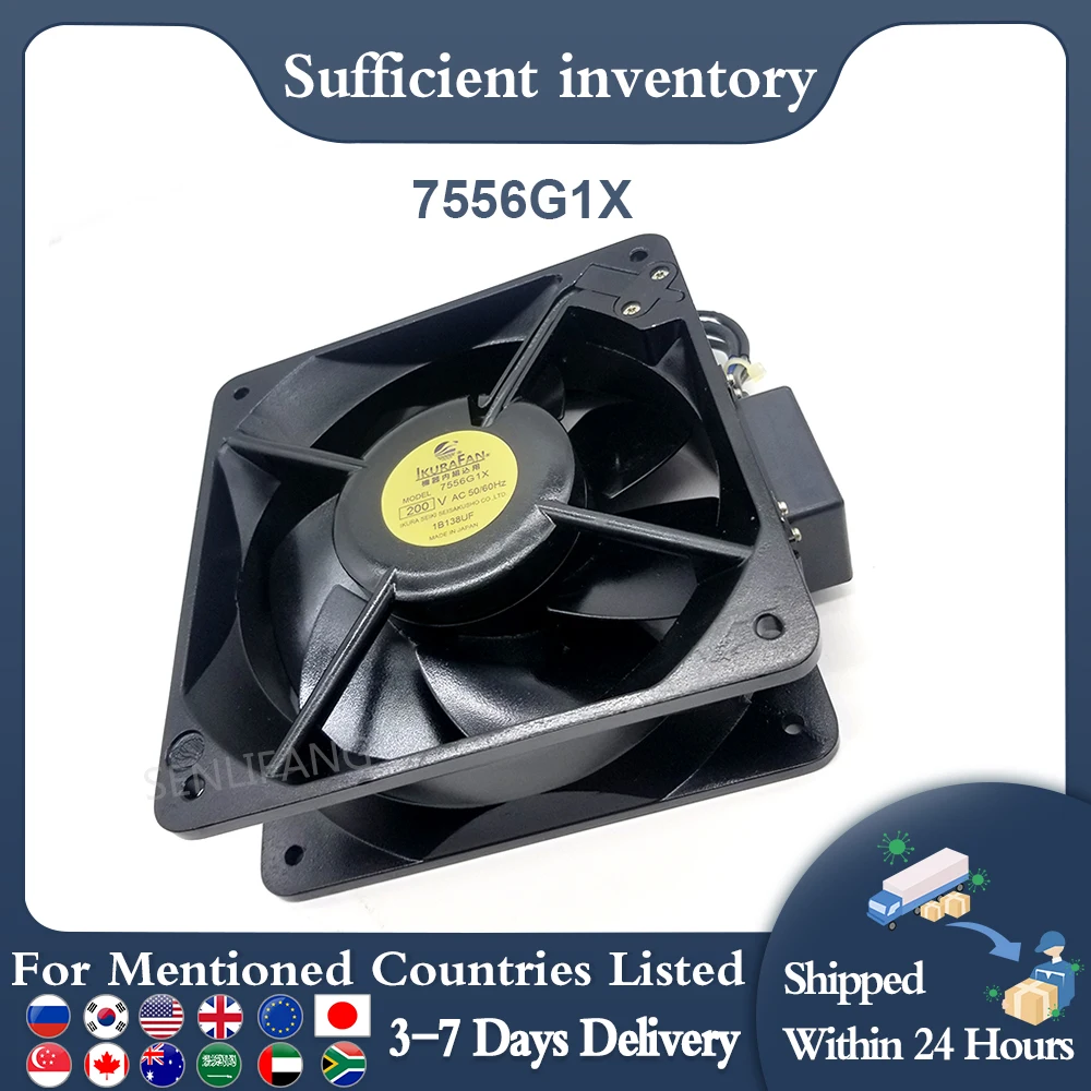 

NEW For IKURA 7556G1X 200V AC50/60Hz 4-Wire With Sensor High Temperature Fan