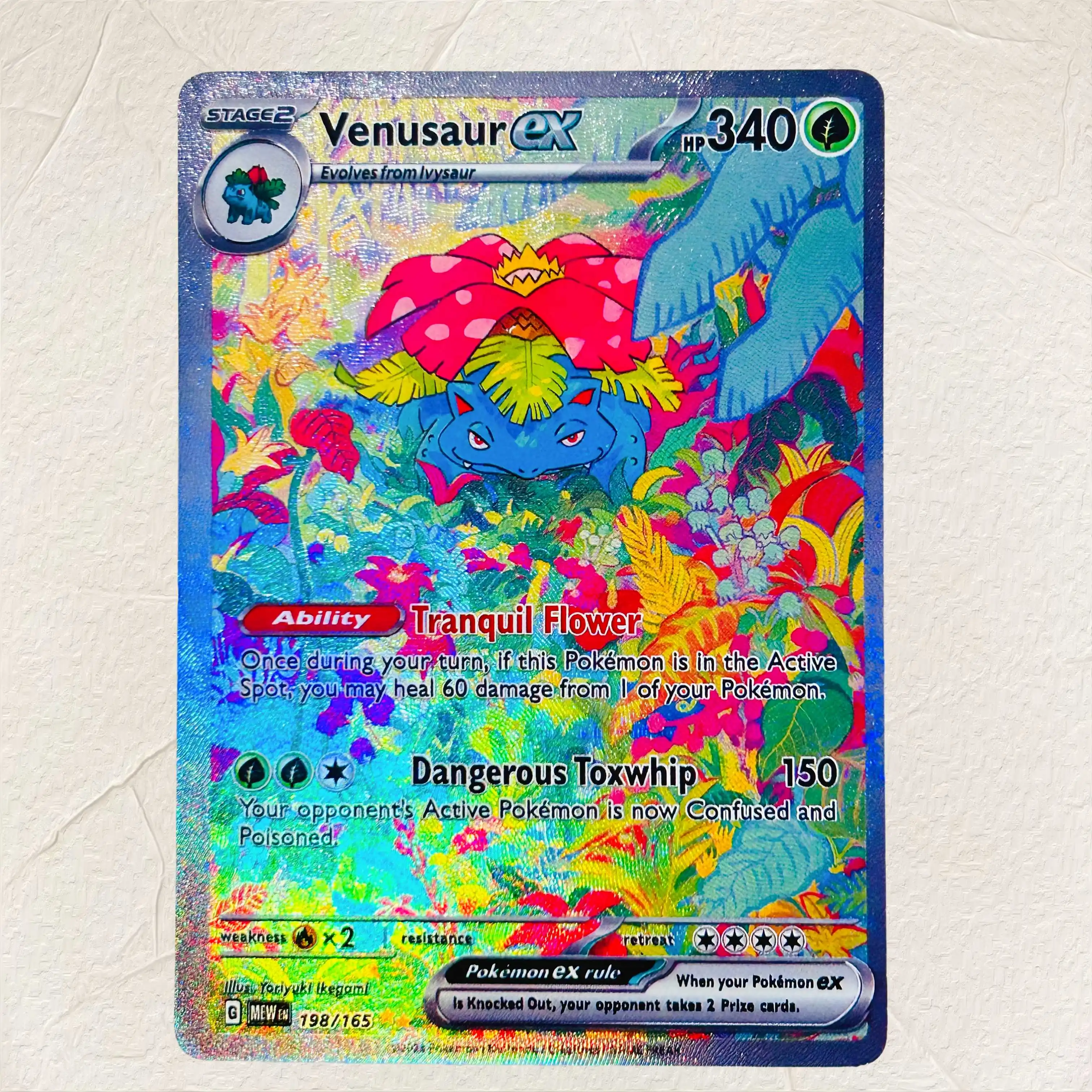 DIY Blastoise Charizard Venusaur EX 3PCS Foil Texture Cards English Version Collectible Grade Premium Anime Collection Cards