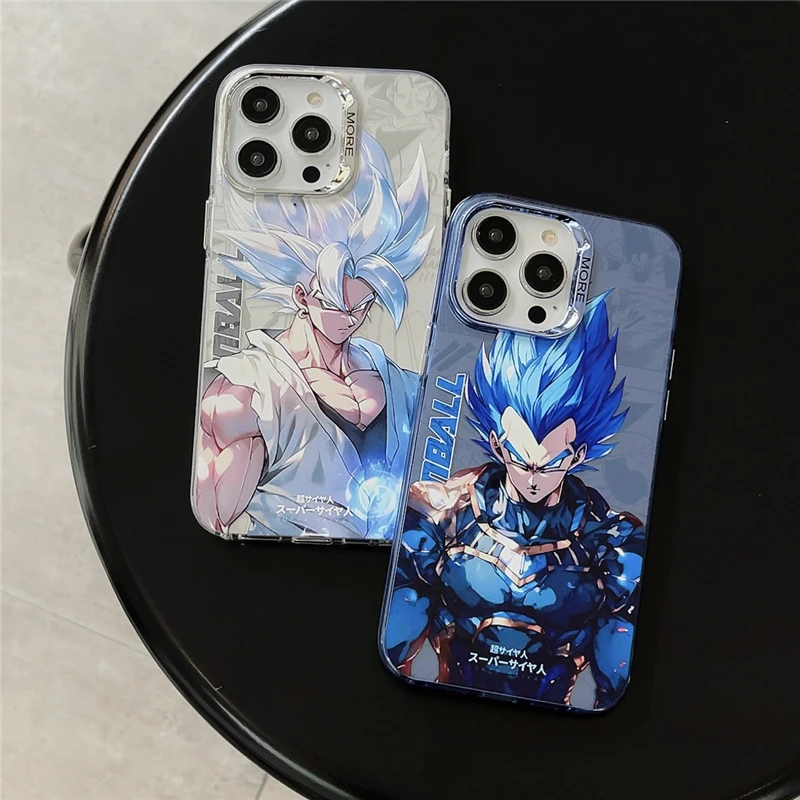 Anime Dragon Ball Cool Goku Vegeta One Piece Naruto Case for IPhone 11 12 13 14 15 Pro Max Plus Phone Cover Shell Toy Gift