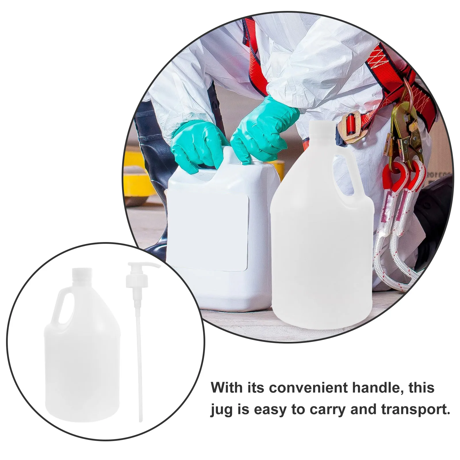 

1 Set Plastic Empty Bottle With Pump Head 4L Water Storage Liquid Container Reusable Portable Gallon Water Jug Storage Jugs