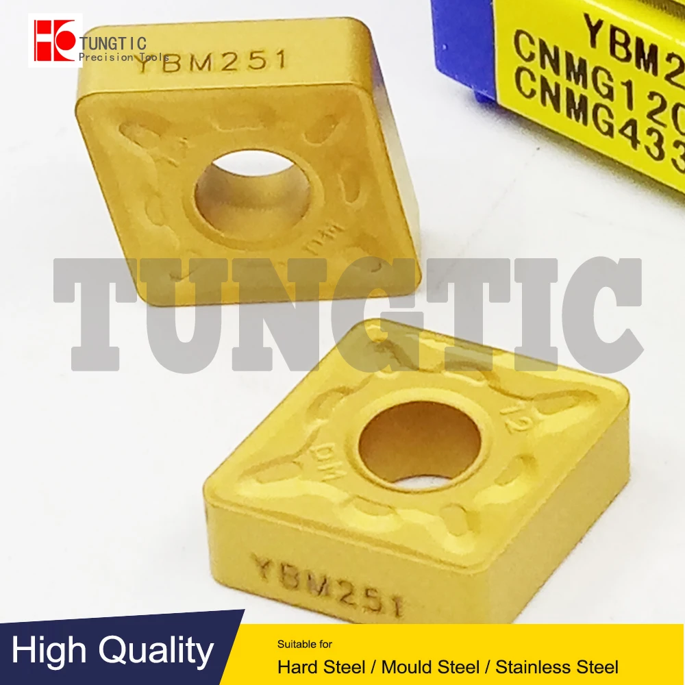 CNMG120412-DM YBM251 YBC252 General Turning Cutting Tools Carbide Insert Lathe Machining Cutting Tool Metal CNMG 120412