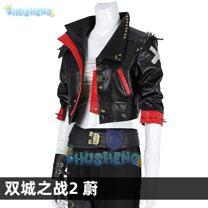 Arcang2 lol VI أزياء تنكرية معطف جلد للرجال والنساء بدلة موحدة لحفلة الهالوين ملابس لعب الأدوار Shusheng