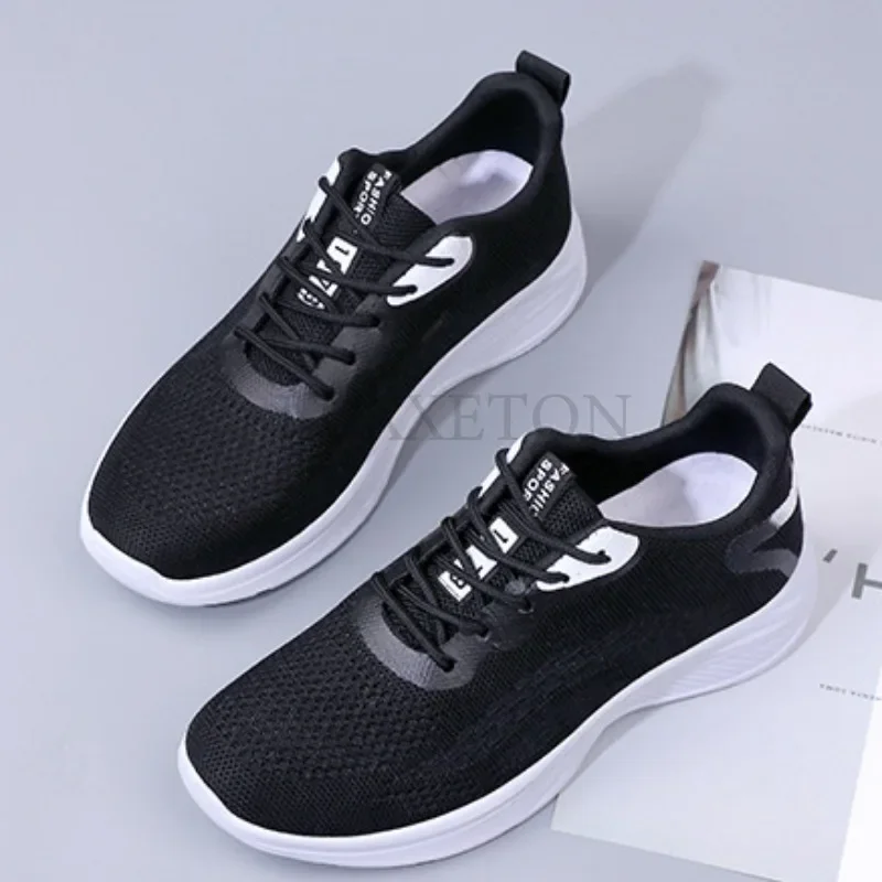 Mesh Casual Soft Sole Lightweight Running and Sports Women Shoes Comfortable and Breathable Flat Bottomed Outdoor Fitness Shoes