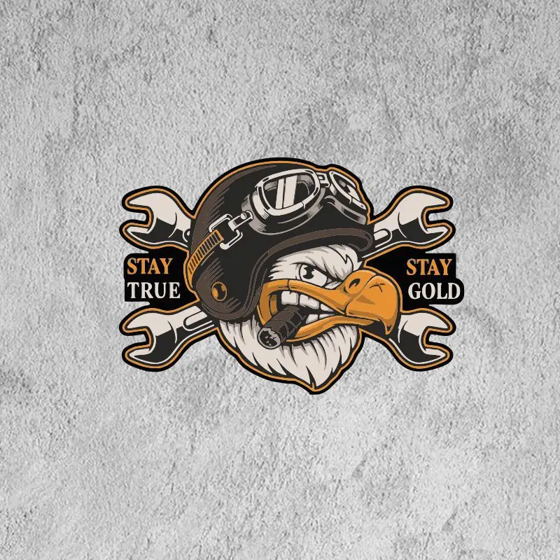 Motorcycle Sticker Owl Texture Retro Helmet Sticker Car Sticker Electric Body Decoration Scratch Cover Sticker image 6
