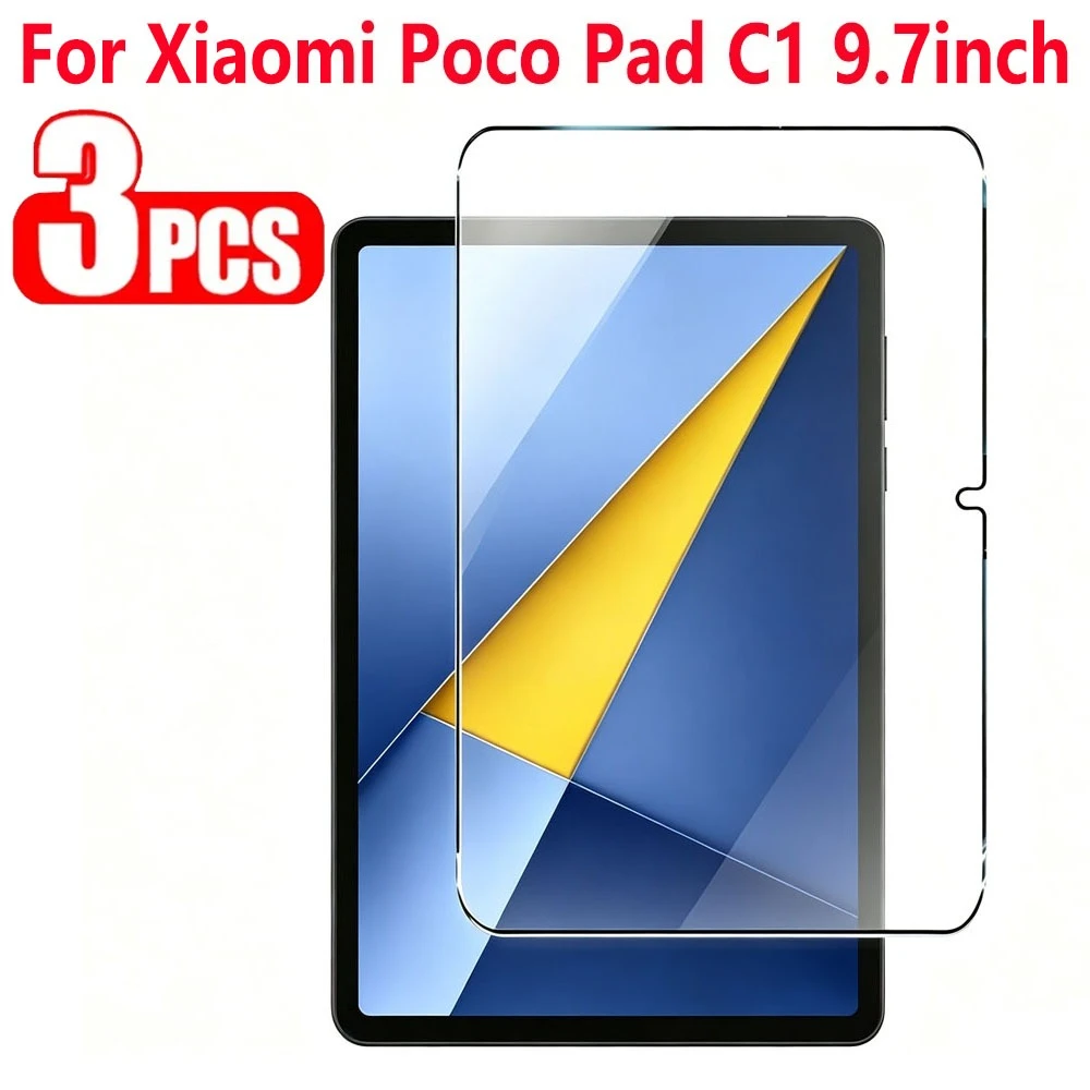 For Xiaomi Poco Pad C1 9.7 inch 2026 9H Tempered Glass Screen Protector Tablet Anti Scratch Clear Protective Film Free Bubbles