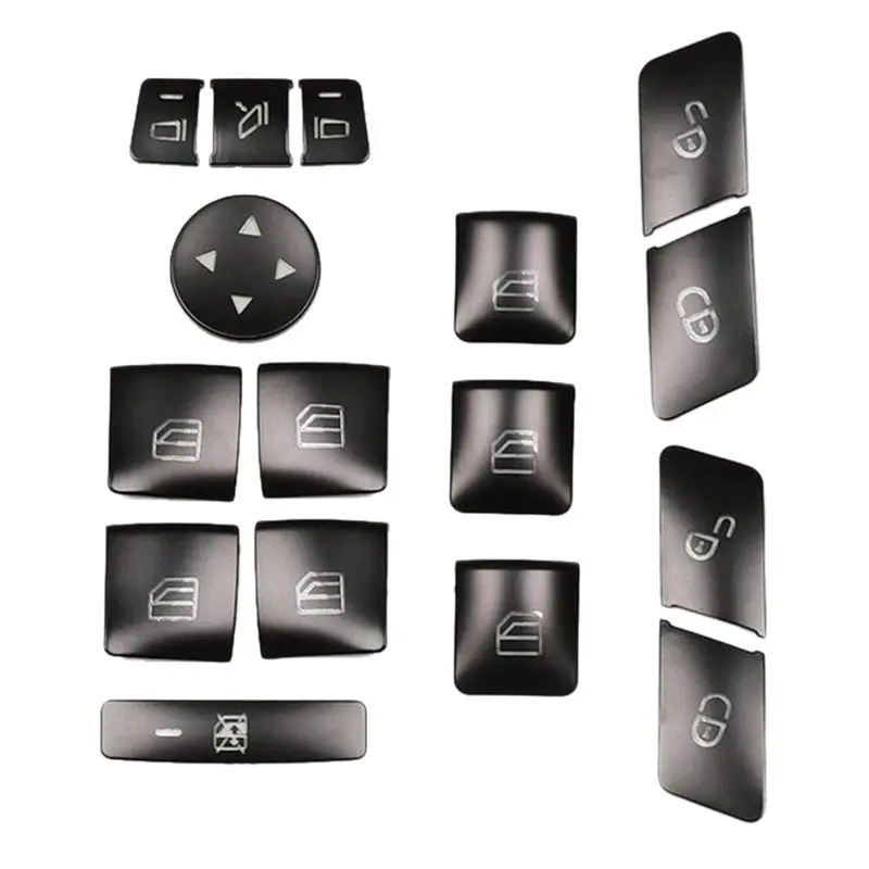 Classic-80PCS Car Door Seat Memory Lock Window Glass Lift Button Cover Sticker For Mercedes Benz CLA/GLA/GLK/GLE/CLS/GL/ML/A/B/E