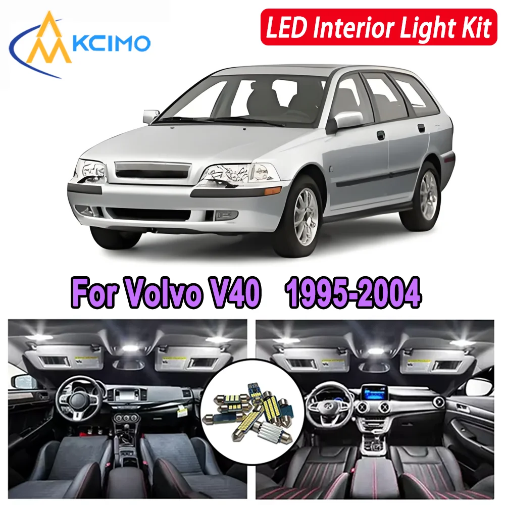 

Kcimo LED For Volvo V40 (1995-2004) Premium Bright LED Interior Dome Map Trunk Light Kit Car Led Lamps Car LED Lights Canbus