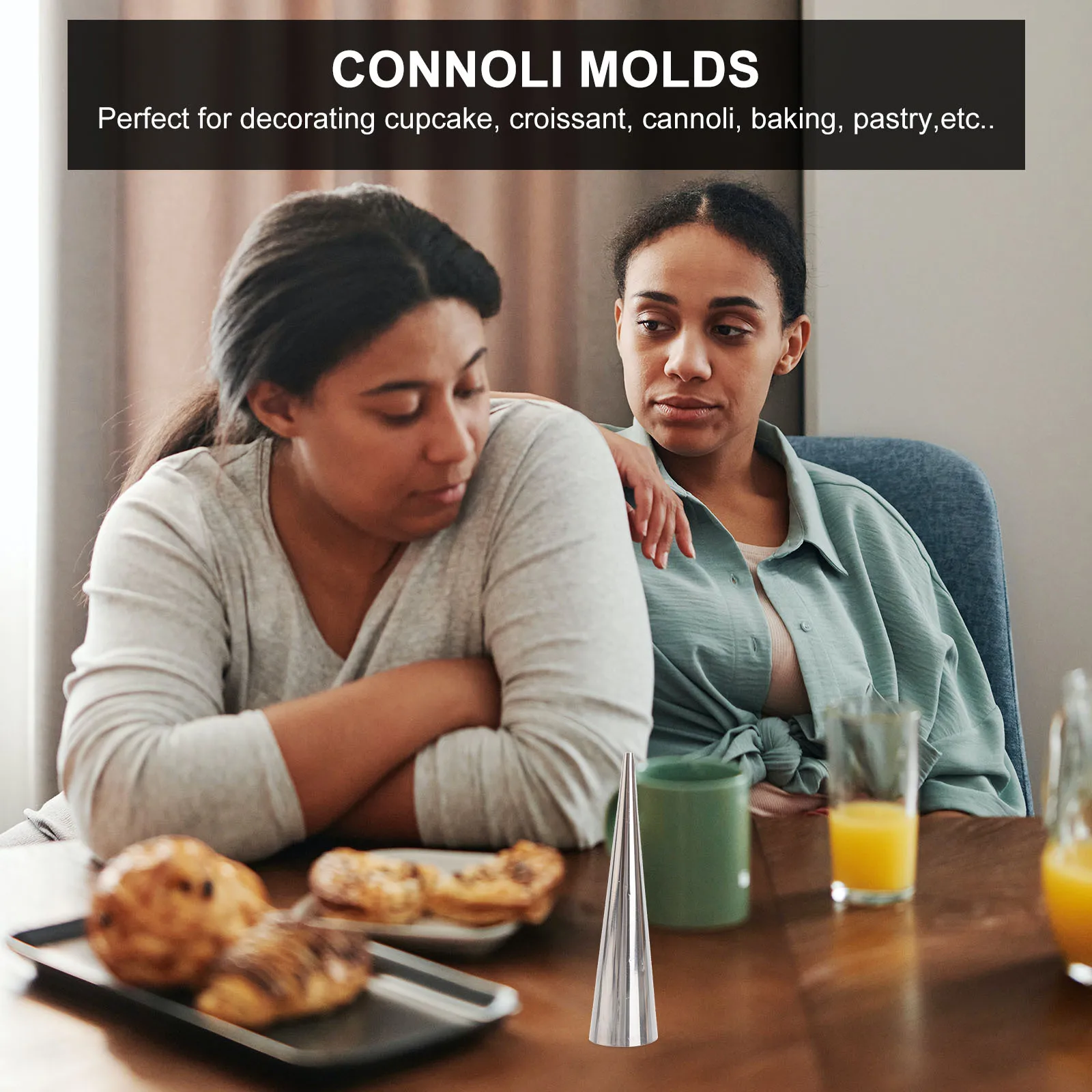 

24Pcs Stainless Steel Cannoli Mold Set Reusable Croissant Form for Baking Pastry Dessert Croissant Mold Connoli Molds