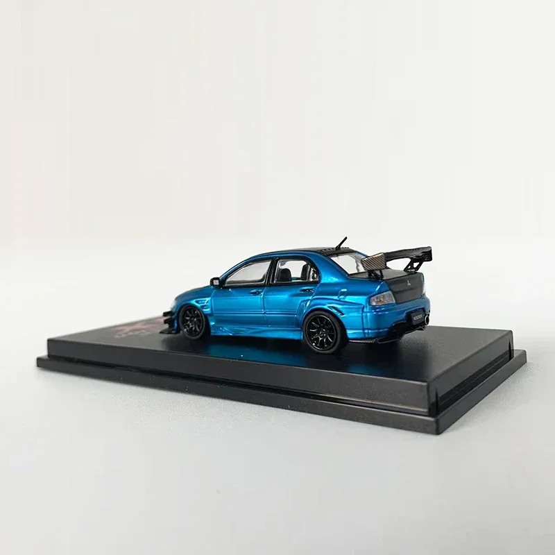 CM 1/64 модель автомобиля Lancer EVO IX Voltex установка из сплава литой под давлением автомобиль углеродная синяя коллекция