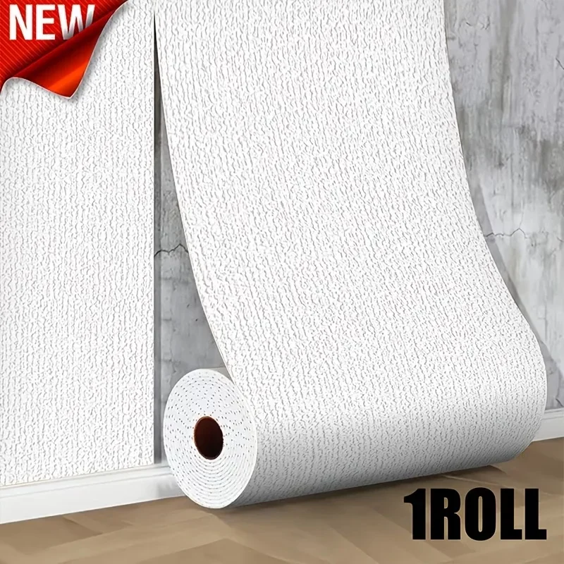 Foam Thickened Wall Stickers Self-adhesive Colorful 3D Wallpaper Linen Waterproof Background Wallpaper for Bedroom Living Room