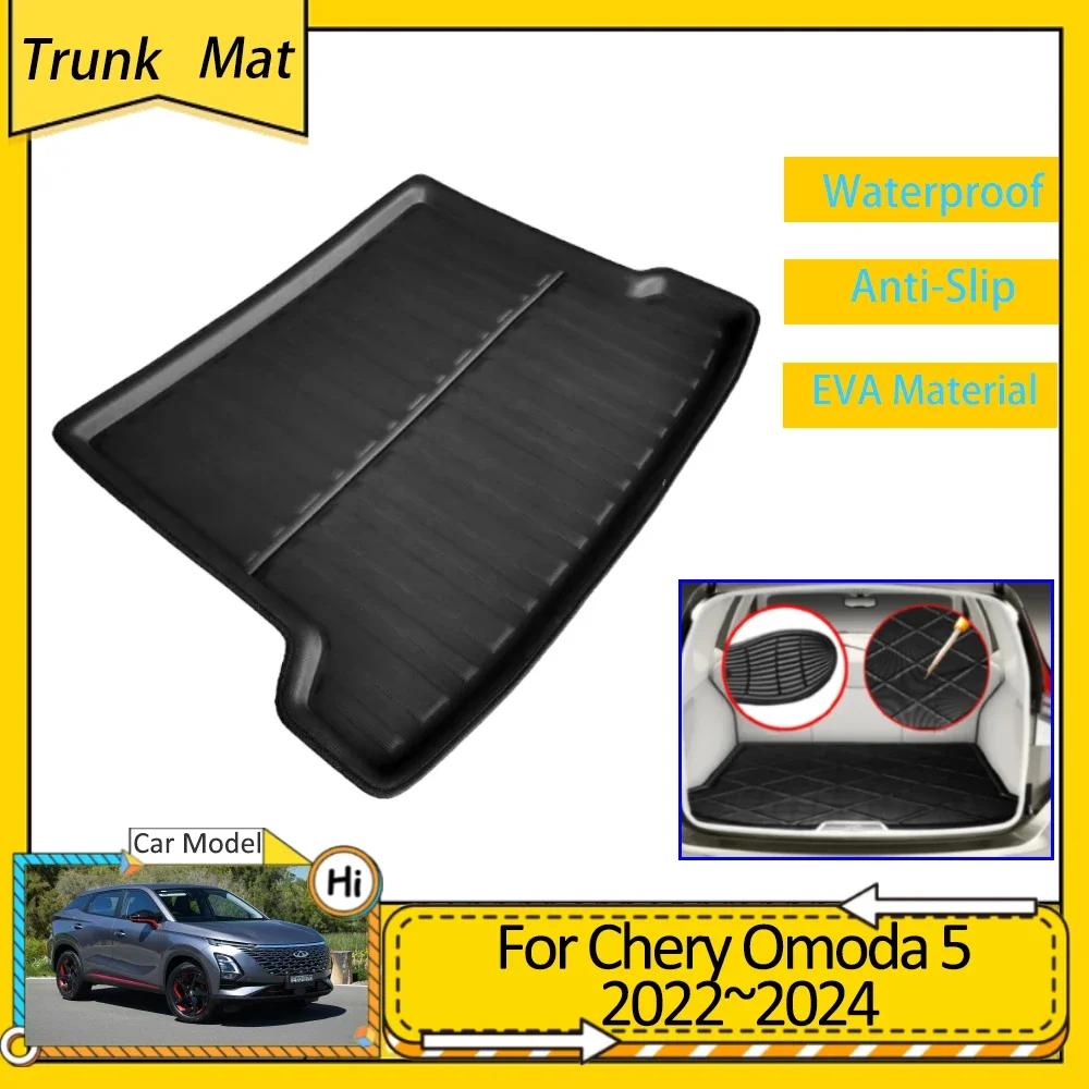 

Trunk Mats For Chery Omoda 5 2023 Accsesories 2022 2024 C5 Fownix FX Car Rear Luggage FLoor Anti-Slip Pads EVA Waterproof Carpet