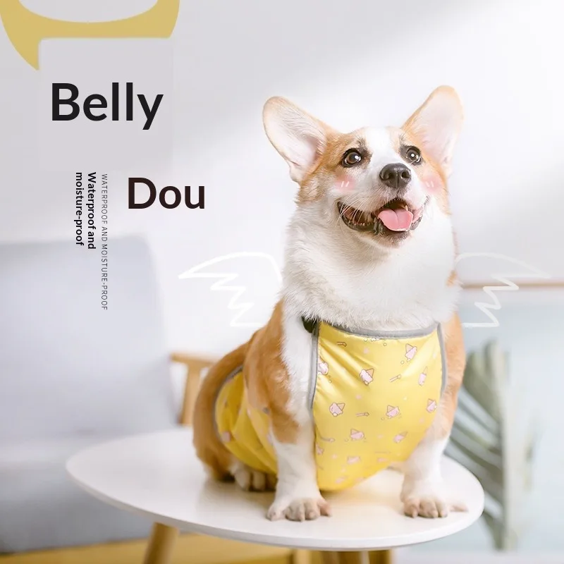 

ZUJOLY Dog Clothes Dogs Protection Clothing Waterproof Warm Pet Dogs Bib Summer Dog Pocket