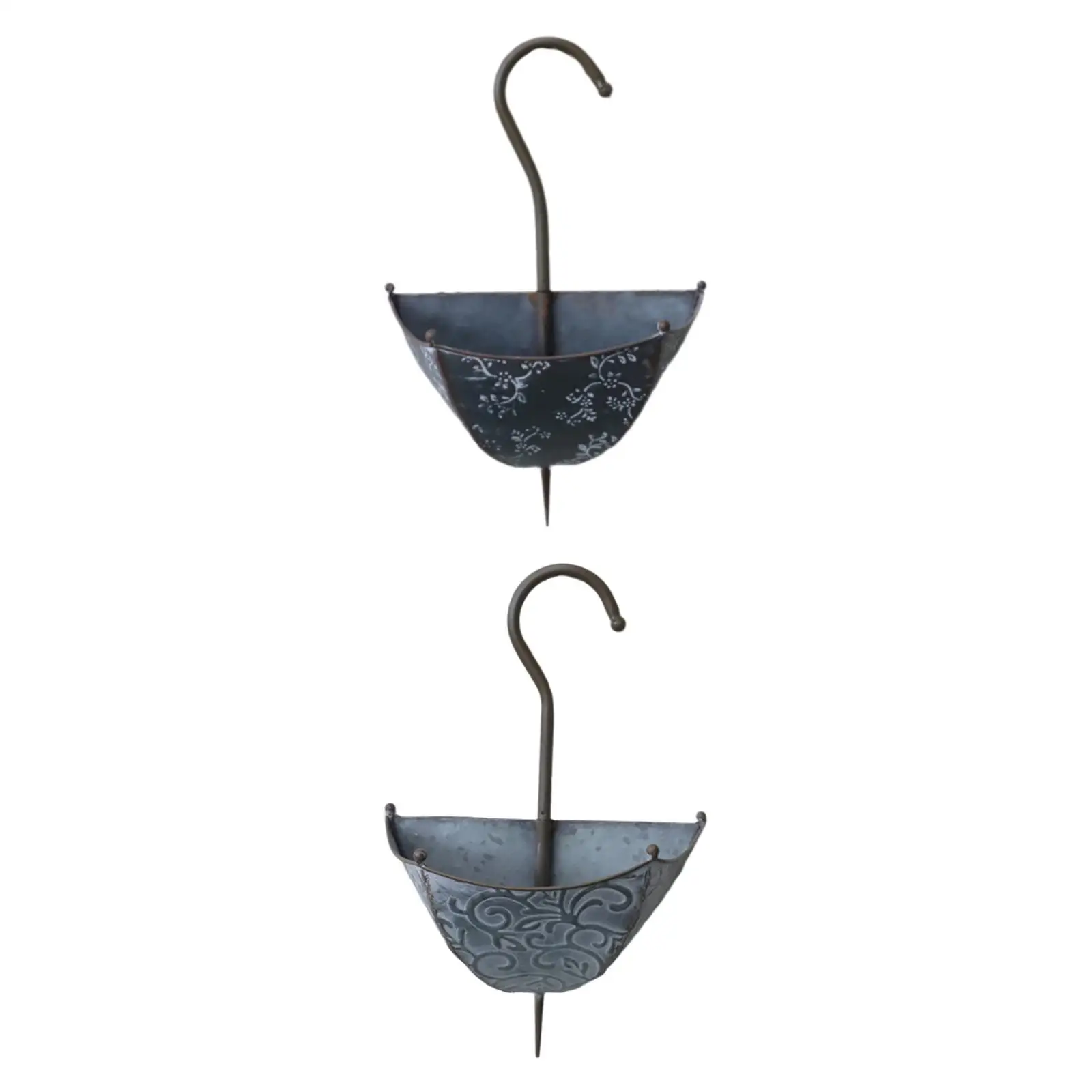 Iron Wall Planter Umbrella Shape Hanging Flowerpot Decorative Garden Decor for Balcony and Courtyard Walls