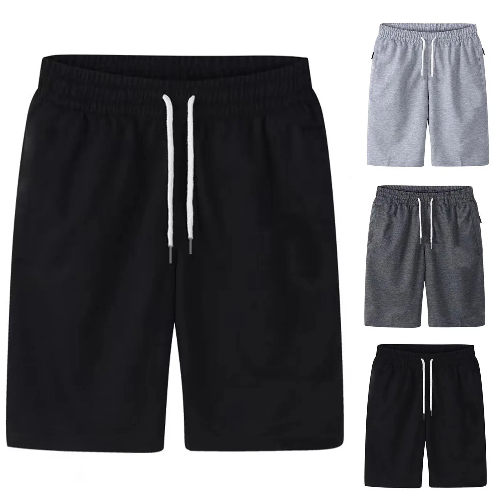 Summer Casual Shorts Men Boardshorts Breathable Jogging Beach Shorts Comfortable Fitness Basketball Sports Short Male New 2024