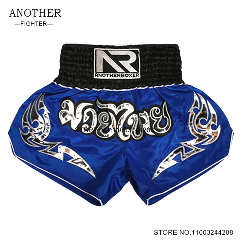 Muay Thai Shorts for Men Satin Boxing Shorts Women Kids Stylish Retro Martial Arts MMA Clothing Gym Grappling Kickboxing Pants