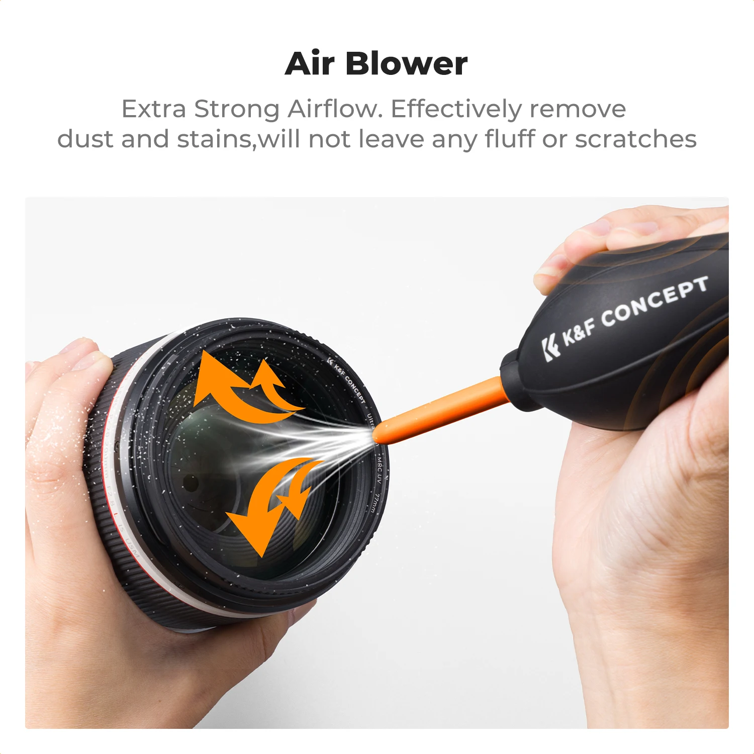 K&F Concept 25 في 1 طقم تنظيف الكاميرا مع منفاخ الكاميرا مناديل القماش مسحات نظافة قلم التنظيف السائل للهاتف عدسة الكاميرا