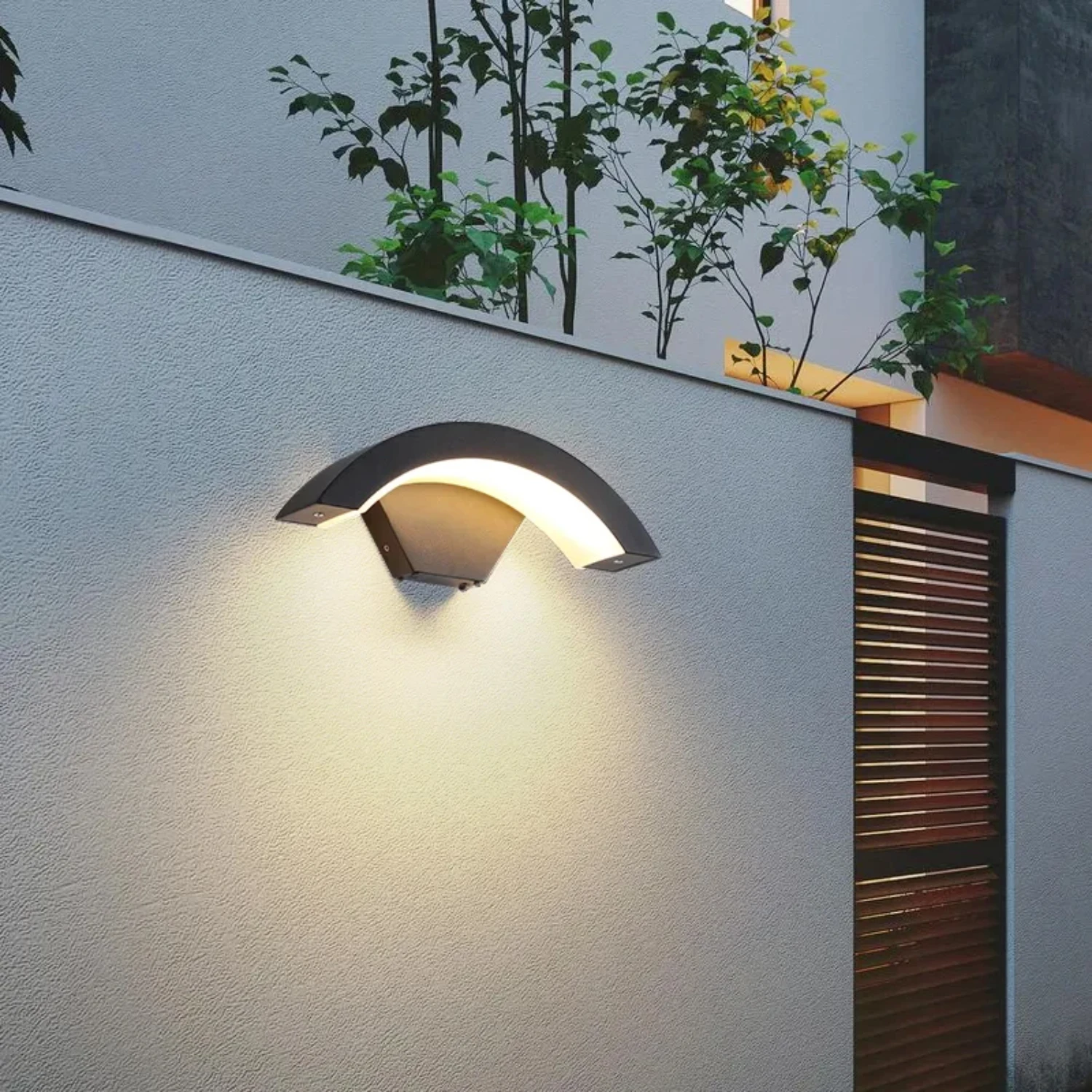 Nieuwe Grote Led Buitenwandlamp Ip65 Waterdichte Radar Bewegingssensor Tuinwandlamp Buitenverlichting Garage