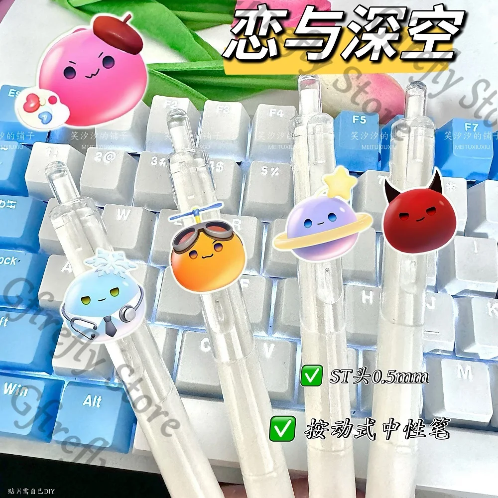 

Love and Deepspace Anime Quick-dry Creativity Colleagues Gel Pen Stationery Writing Retractable Q Version Ambitus Gift