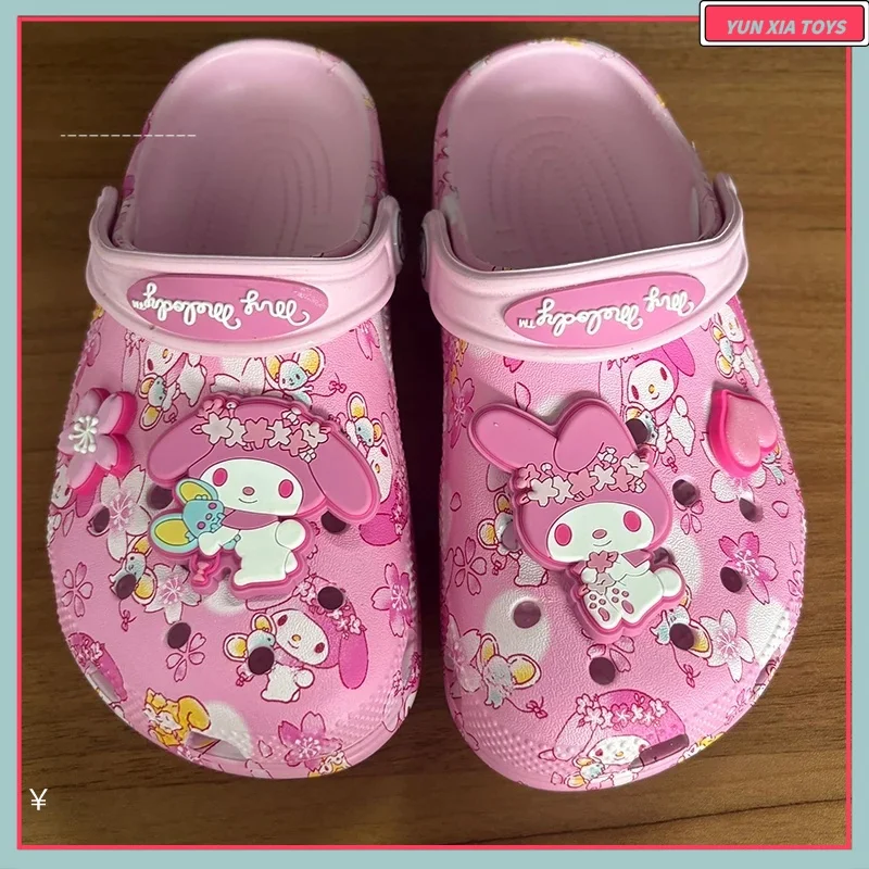 

Sanrio My Melody Hole Sandals Slippers Sandals Kawaii Eva Anime Home Beach Shoes Summer Slippers Adult For Girl Kids Xmas Gift