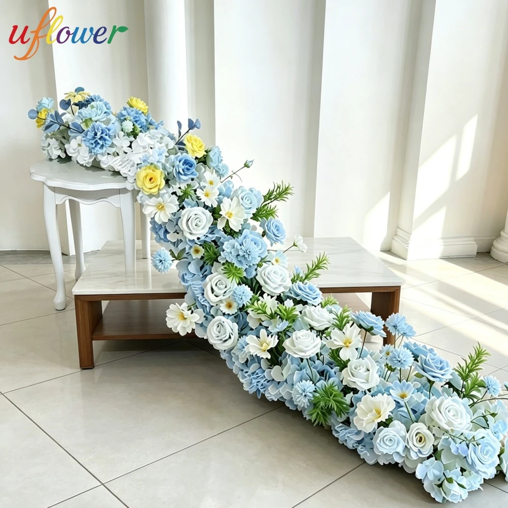 

Искусственные синие розы Uflower на заказ: роскошная цветочная композиция для центрального украшения стола, свадебных вечеринок и декораций для стен