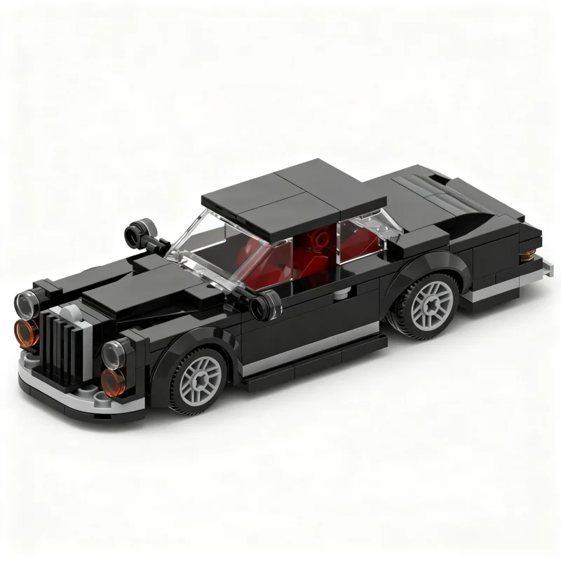 

162pcs MOC Black 50s Luxury Car Your City Street Cars Model Building Blocks Christmas Gift Architecture Toys Creative Idea Brick