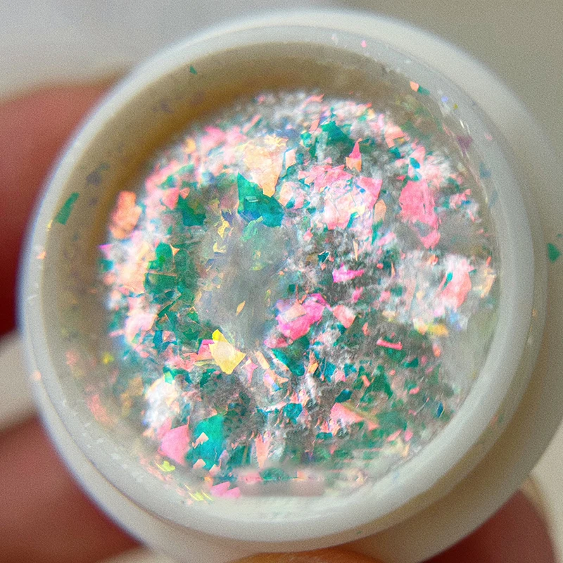 1 scatola Aurora Nail Powder Mermaid Nail Design Glitter Chrome Nail Powder Holographic ultrasottile Flakes pigmento per Manicure fai da te