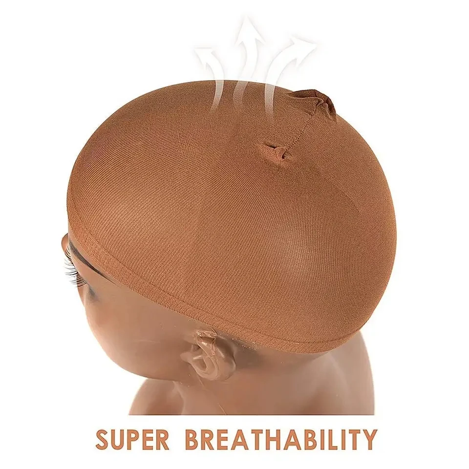 Top Stocking Wig Cap Hair Net For Weave 2pcs Hair Wig Nets Black Brown Stretch Mesh Wig Cap For Making Wigs Free Size
