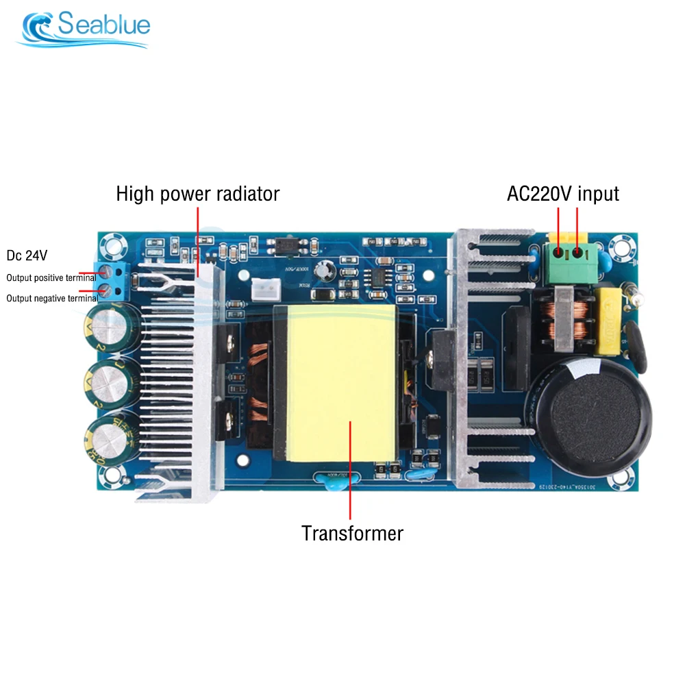 AC-DC Industrial Power Bare Board Module 300W High Voltage High Power AC 170-260V To DC 24V 12.5A Adjustable