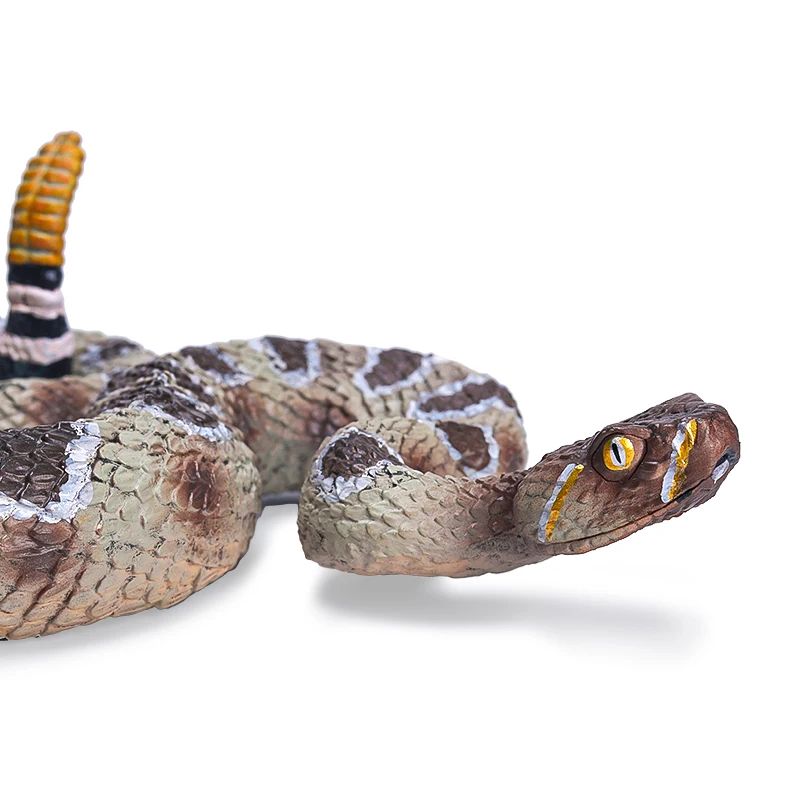 محاكاة شخصية الأفعى الجرسية نموذج الأفعى للأطفال لعبة تعليمية، تمثال عمل الحيوان، زخرفة وهدية