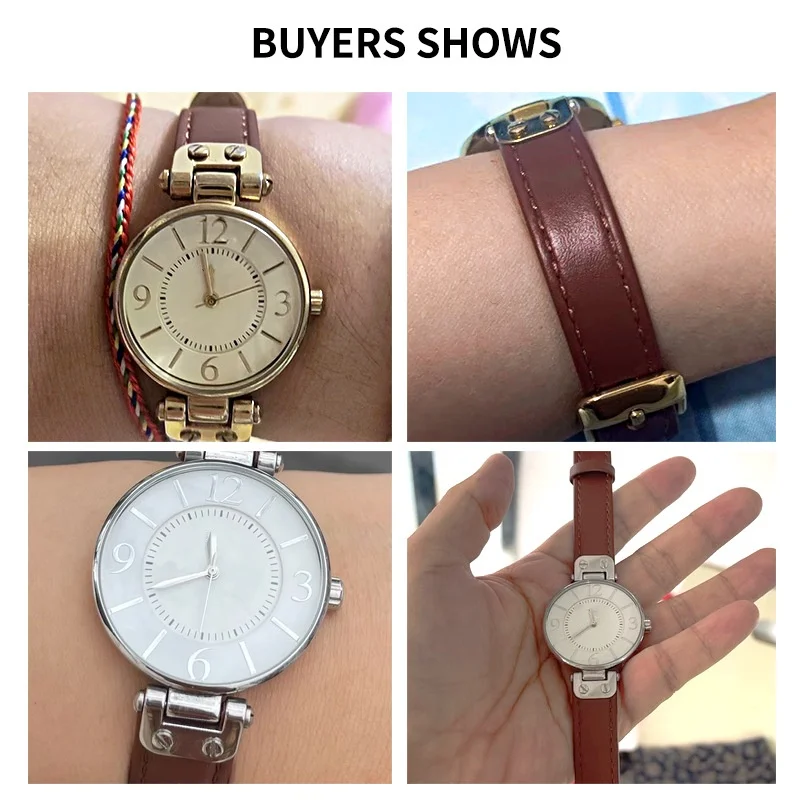 ل آن كلاين AK2618 2157 2156 حزام ساعة جلد النساء حزام الساعات المتخصصة استبدال سوار 12 × 6 مللي متر ساعة اكسسوارات #6