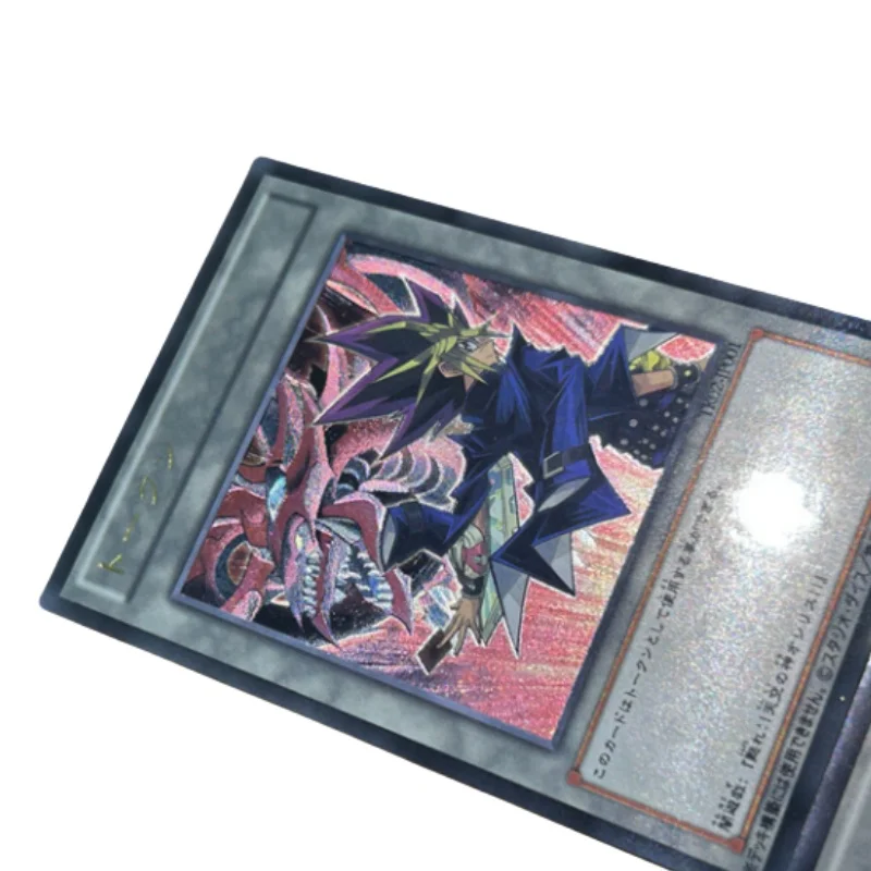 Yu-gi-oh-tarjeta Flash de 3 hojas, Yugi Muto Seto Kaiba, espada de Iris, Kurikara Divincarnate, juguete de acción artesanal, colección de juegos