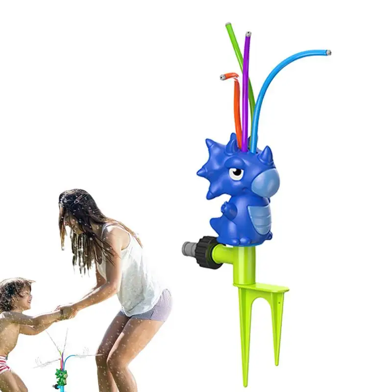 

Kids Water Sprinkler Dinosaur Water Sprinklers Rotation Outdoor Water Toys Kids Sprinklers For Backyard Games Funny Sprinkler To