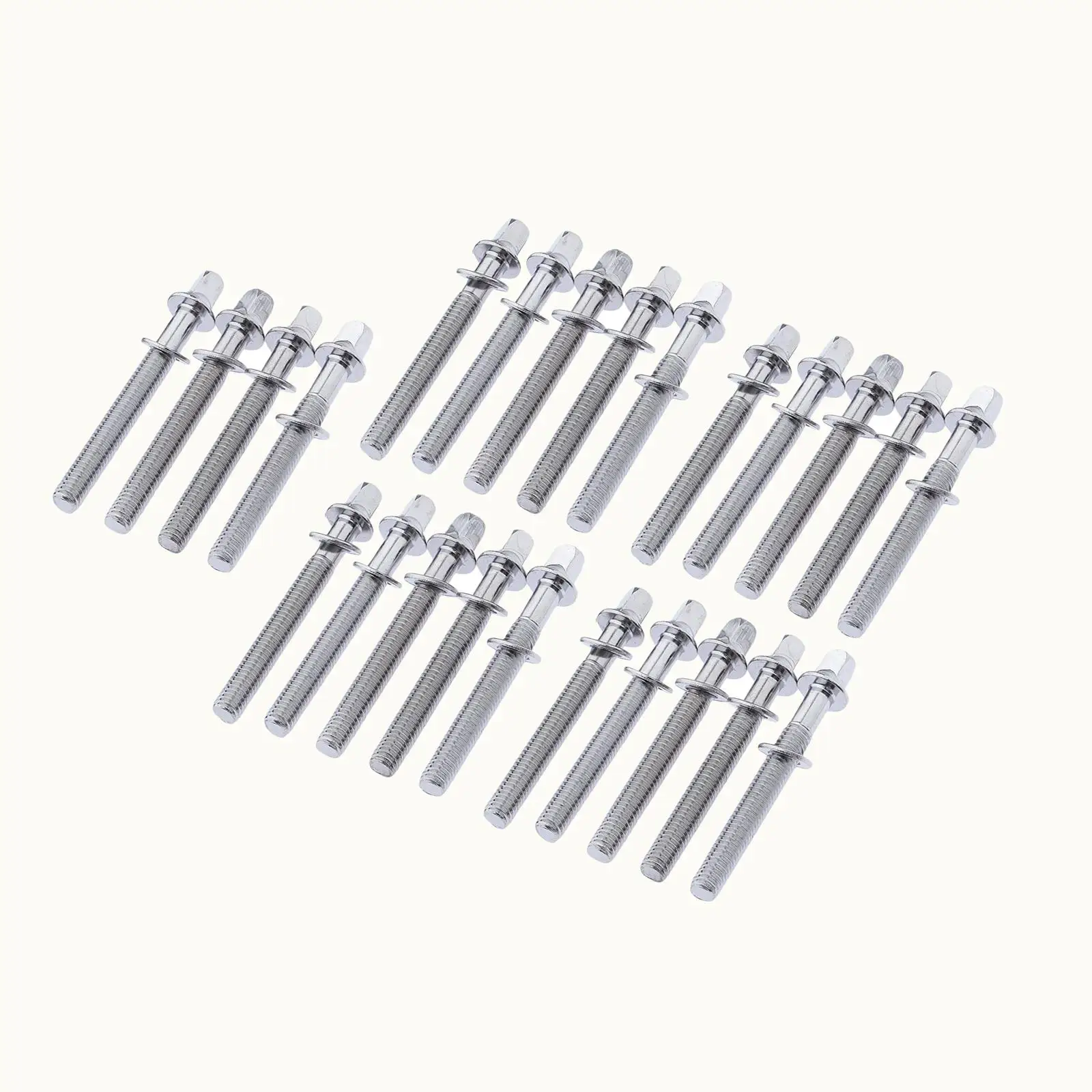 24x Drum Screws Screw Rod Short Screws Drum Kit Drum Tension Rods Percussion Drum Hardware Parts Accessory