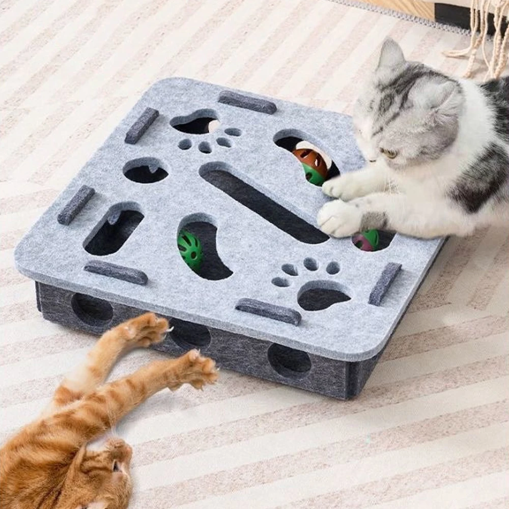 1pc Katze Interaktive Scratch Dig Gebäude Spielset mit Zufällig Ball Katze Karton Pad Scratcher Beiträge Spielzeug für Haustier katze Indoor Spielen