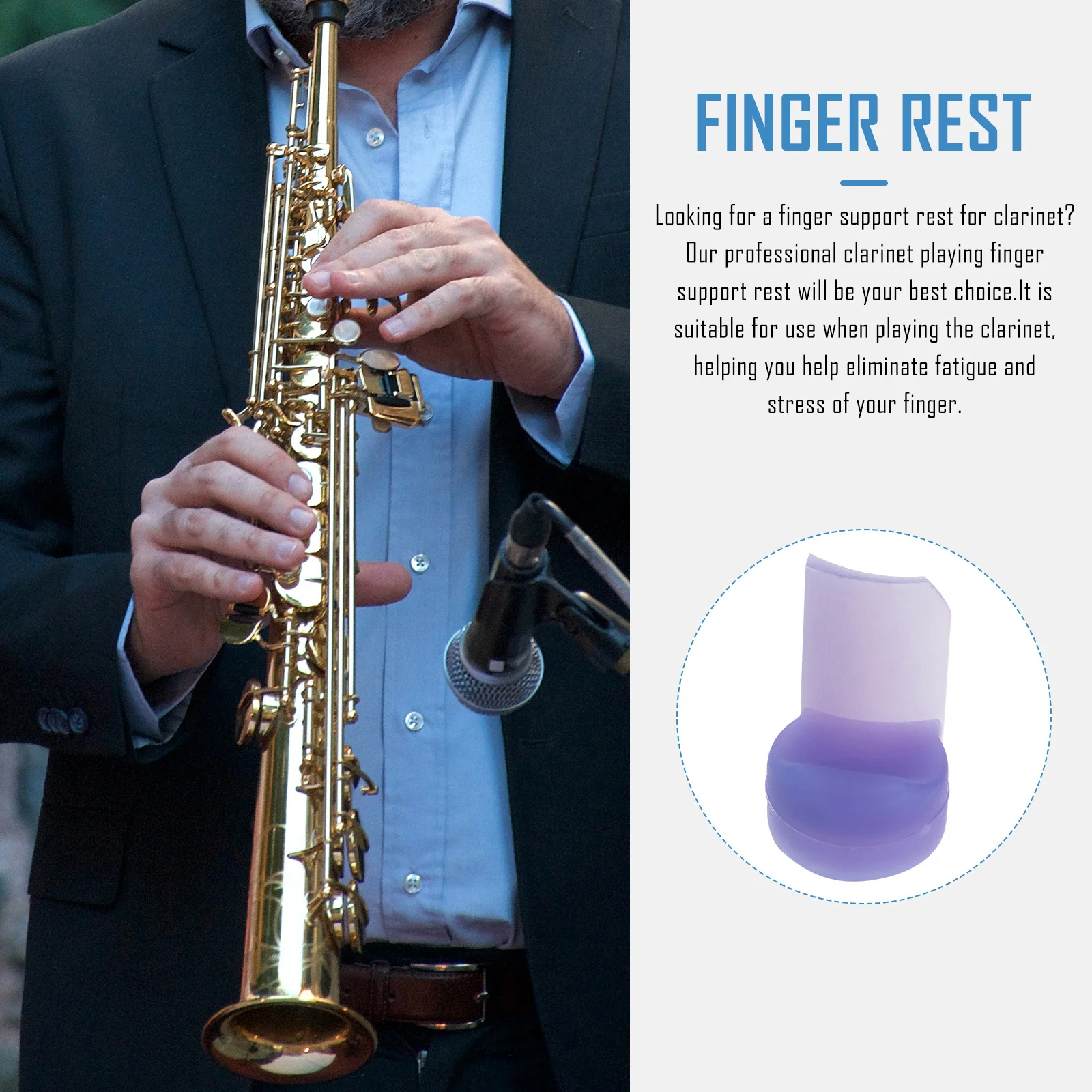 

5Pcs Silicone Clarinet Thumb Rest Cushion Enhanced Durability Unique Design Improved Grip Control Easy Use Maintain Correct