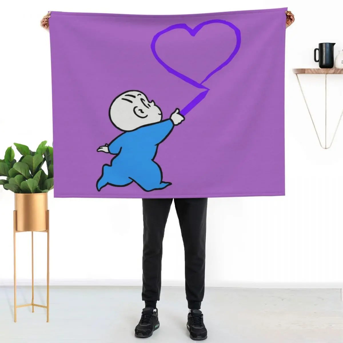 

Harold and the purple crayon Throw Blanket Warm Accent Blanket for Living Room Decoration