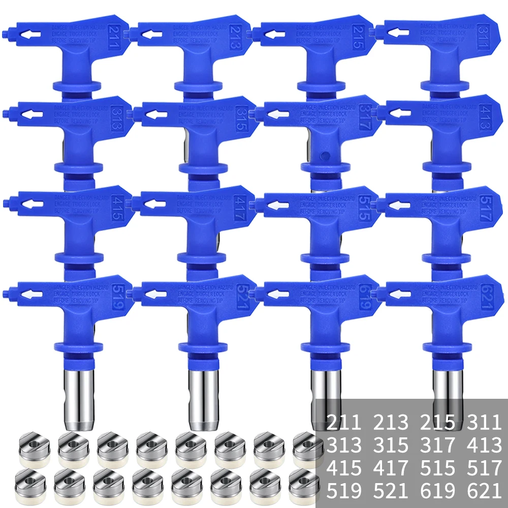 Imagem -03 - Conjunto de Bicos de Pintura Airless Reversíveis Pontas de Pistola de Pulverização Peças de Máquinas de Pulverização Ferramentas de Pulverizador