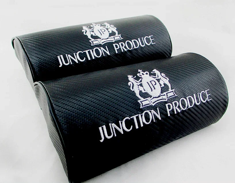 

2pcs Carbon Fiber JP Junction Produce VIP Luxury Car Headrest Neck Pillow Seat