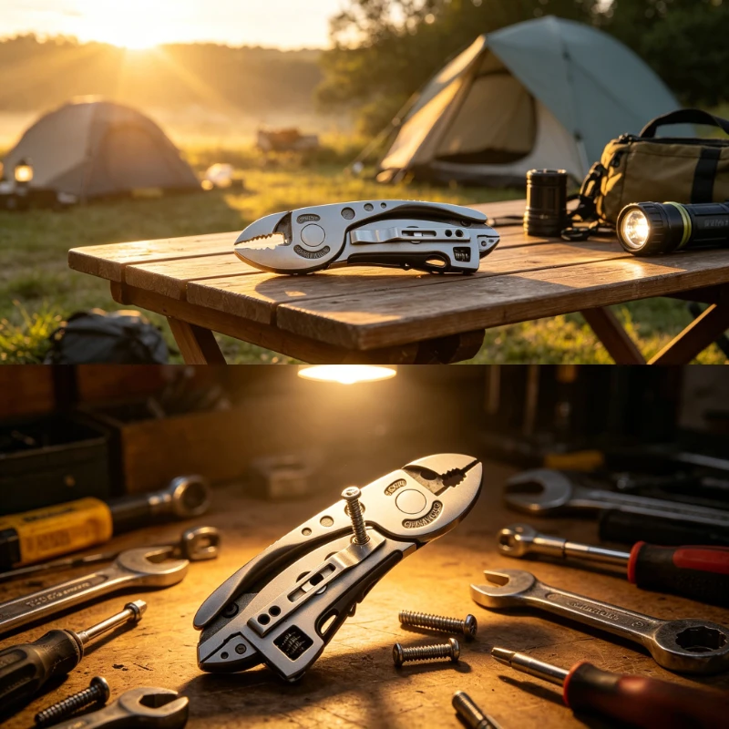 

EDC Multi-Tool Pliers Set with Pocket Knife Screwdriver Adjustable Wrench Survival Repair Kit for Outdoor Camping