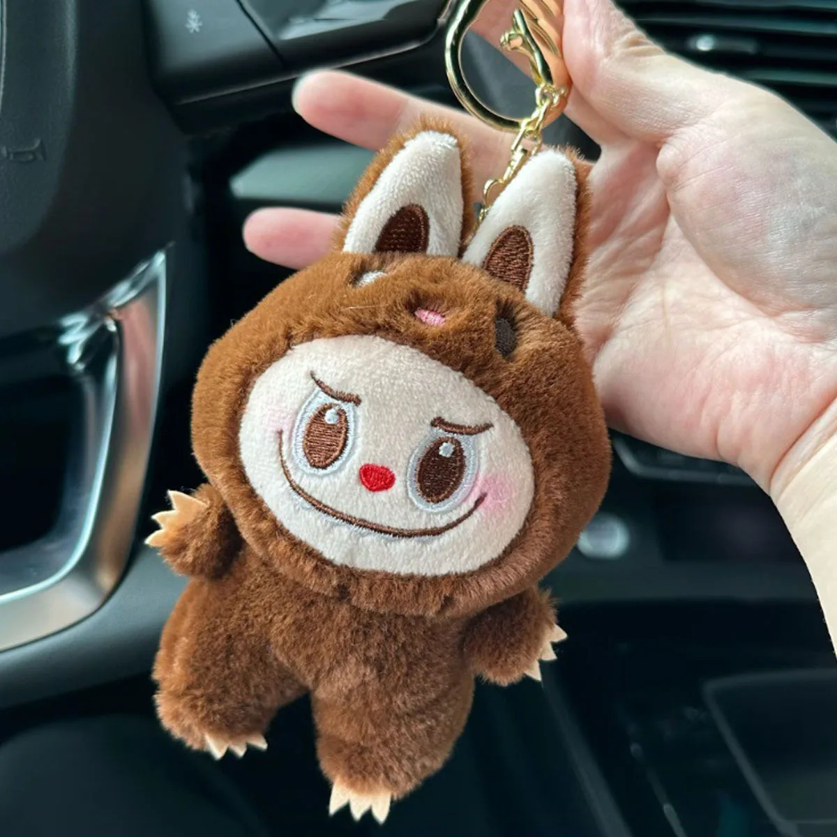 

New 10cm Labubu Plush Keychain Cute Cartoon Backpack Decor Fashion School Bag Pendant Toy Women Gifts