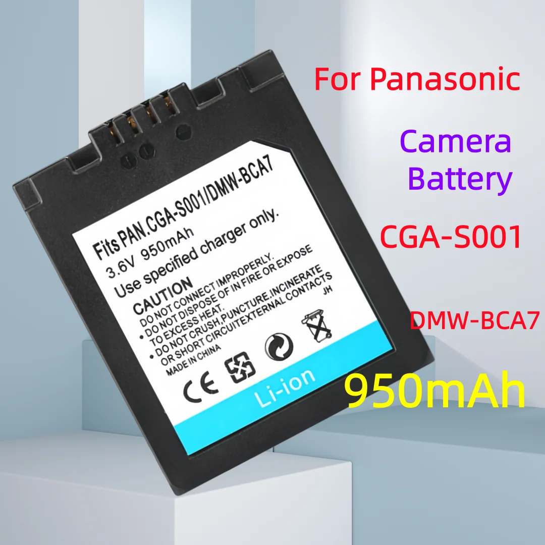 

950mAh CGA-S001 Camera Battery or Charger For Panasonic Camera DMC-F1 DMC-FX1 DMC-FX5 CGA-S001 DMW-BCA7 Rechargeable Battery