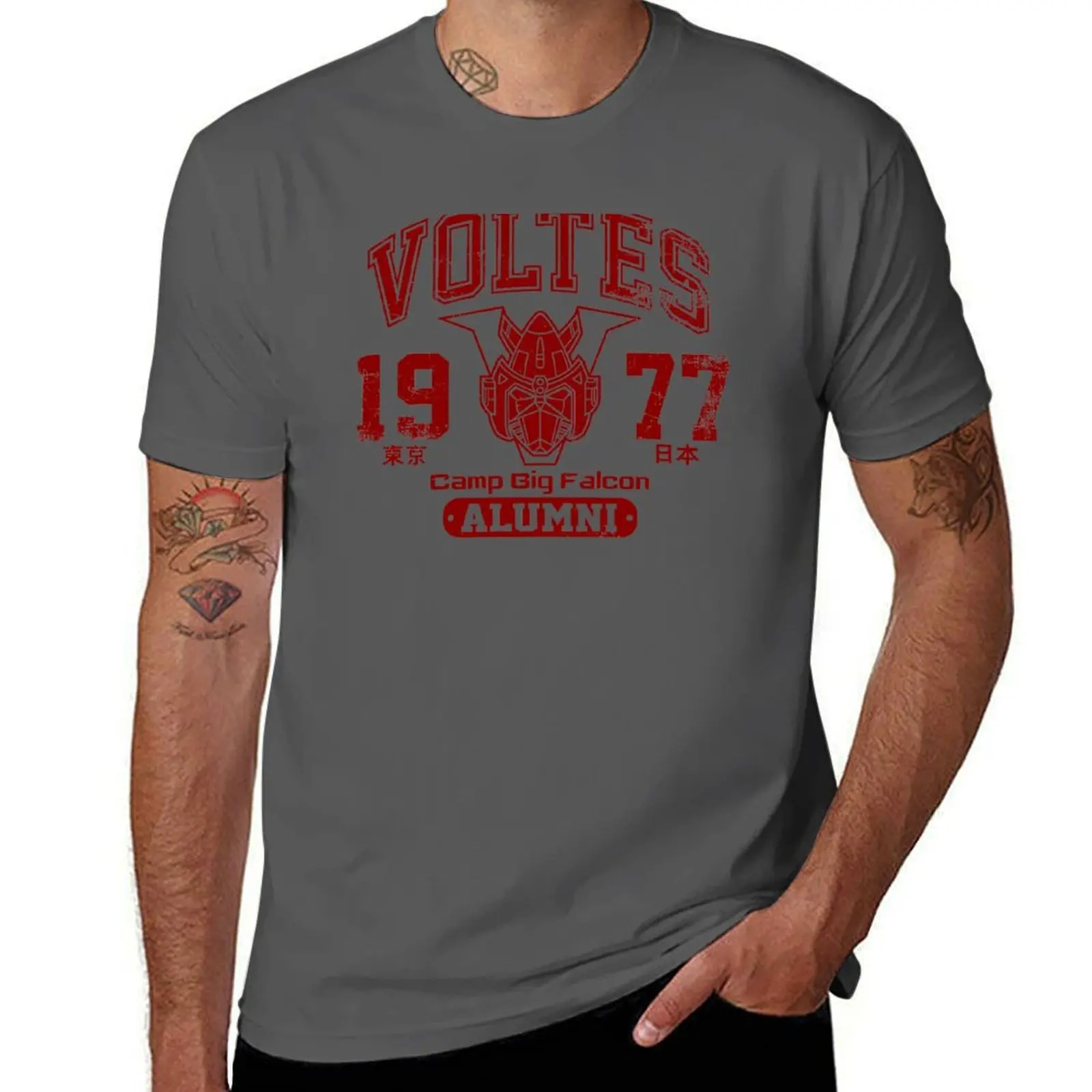 V Robot Favorites Classic Vintage Japanese Voltes Alumni Asian T-Shirt Urban Casual Loose Fit Tee