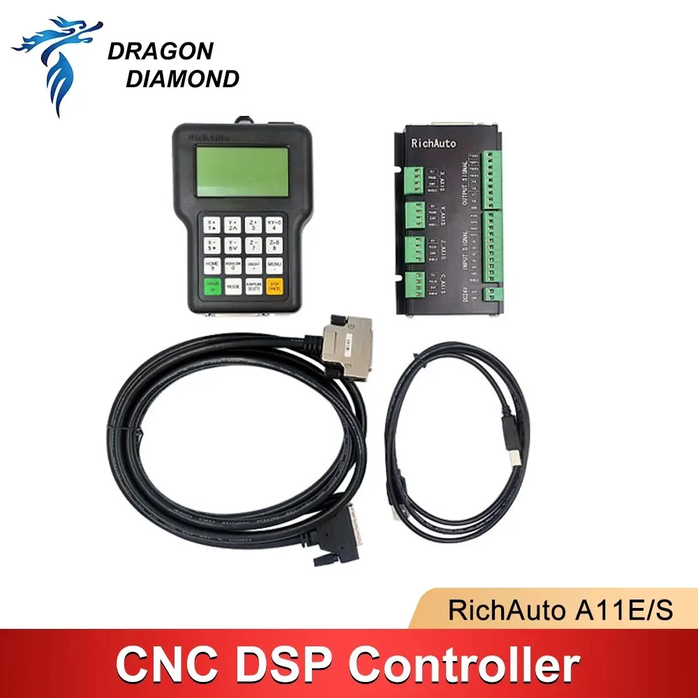 Voor RichAuto DSP A11 A11S A11E A11C MACH3 3 Axis Motion Controller Systeem Afstandsbediening Voor CNC Graveren Snijden 0501 Engels Versie